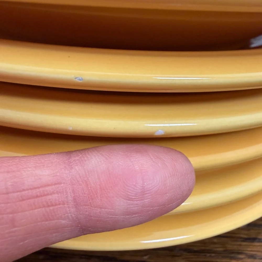 Oneida Petals Marigold Salad Plates Set of 6 Yellow Flower Ceramic 8